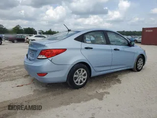 2012 Hyundai Accent GLS with VIN KMHCT4AEXCU037989, listed as a Copart auction lot 53439415 with 102,948 mi miles and Salvage Title. Bid and sale history available at carsss.com. Image 3.