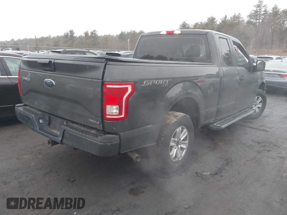 2017 Ford F-150 XL with VIN 1FTEX1E89HKD96516, listed as a IAAI auction lot 41609804 with 166,019 mi miles. Bid and sale history available at carsss.com. Image 4.
