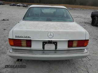 1989 Mercedes-Benz 560 with VIN WDBCA39E0KA469417, listed as a Copart auction lot 43929215 with 52,559 mi miles and Salvage Title. Bid and sale history available at DreamBid. Image 6.