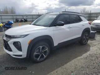 2021 Chevrolet TrailBlazer RS with VIN KL79MUSLXMB162882, listed as a Copart auction lot 51182015 with 38,993 mi miles and Salvage Title. Bid and sale history available at carsss.com. Image 1.