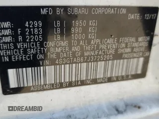 2018 Subaru Impreza Premium with VIN 4S3GTAB67J3725205, listed as a Copart auction lot 64421735 with 207,855 mi miles and Clean title. Bid and sale history available at DreamBid. Image 12.
