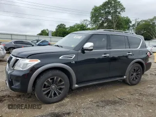 2017 Nissan Armada Platinum z VIN JN8AY2NE9H9705923, wystawiony jako Copart lot #58535475 z przebiegiem 163 186 mil mil oraz Szkoda całkowita • Salvage title. Historia ofert i sprzedaży dostępna na DreamBid. Obrazek 1.
