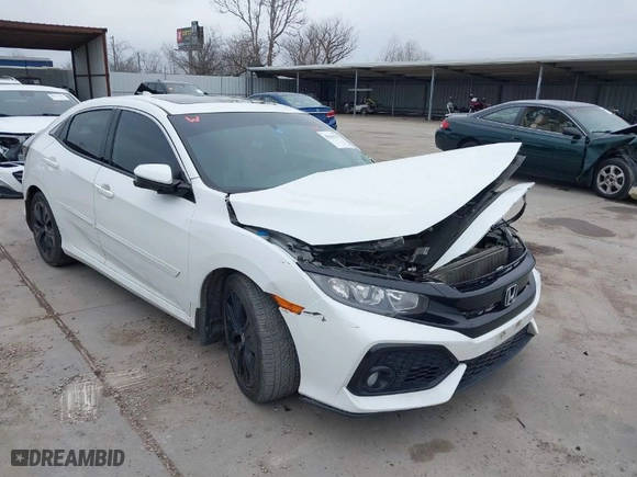 2017 Honda Civic Hatchback EX with VIN SHHFK7H58HU201752, listed as a IAAI auction lot 41615279 with 127,680 mi miles. Bid and sale history available at carsss.com. Image 1.