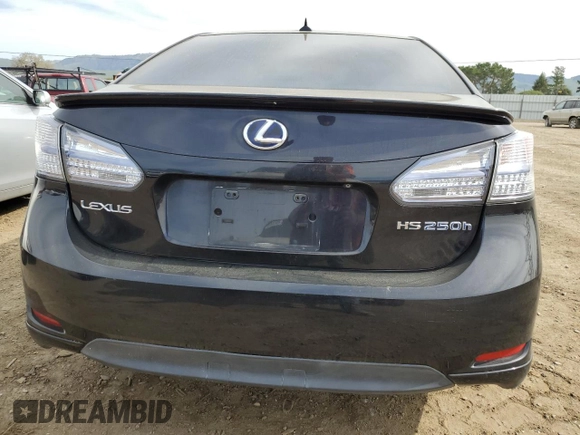 2010 Lexus HS 250h with VIN JTHBB1BAXA2027211, listed as a Copart auction lot 47294545 with 199,674 mi miles and Salvage Title. Bid and sale history available at DreamBid. Image 6.
