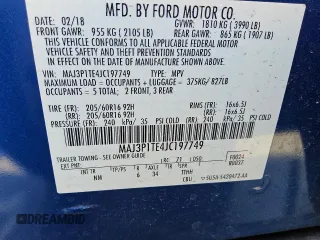 2018 Ford EcoSport SE with VIN MAJ3P1TE4JC197749, listed as a Copart auction lot 52527465 with 59,264 mi miles and Clean Title. Bid and sale history available at DreamBid. Image 13.