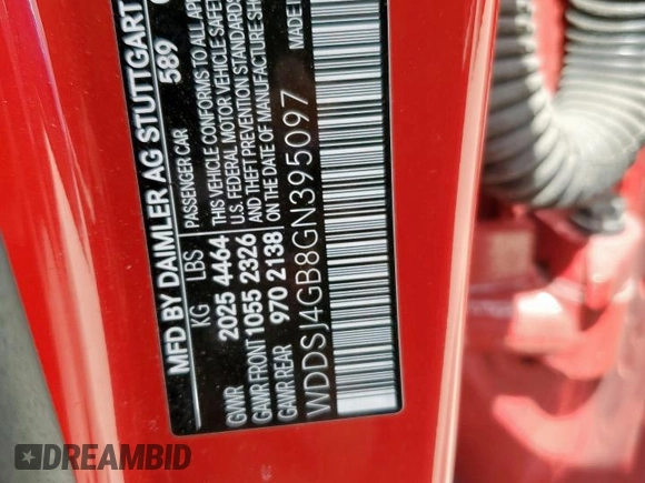 2016 Mercedes-Benz CLA 250 with VIN WDDSJ4GB8GN395097, listed as a Copart auction lot 60503225 with 72,770 mi miles and Salvage title. Bid and sale history available at DreamBid. Image 12.