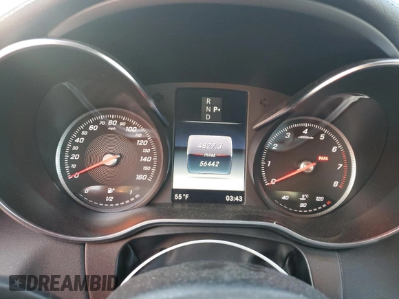 2017 Mercedes-Benz C 300 with VIN WDDWJ4JB8HF358637, listed as a Copart auction lot 84721744 with 56,442 mi miles and Salvage Title. Bid and sale history available at carsss.com. Image 9.