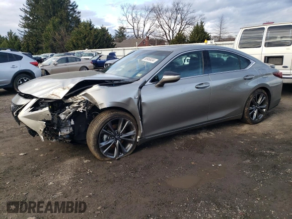 2021 Lexus ES with VIN 58AGZ1B10MU099163, listed as a Copart auction lot 86969034 with 12,612 mi miles and Salvage Title. Bid and sale history available at carsss.com. Image 1.