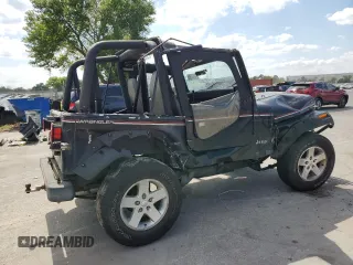 1995 Jeep Wrangler S with VIN 1J4FY19P4SP288991, listed as a Copart auction lot 48858575 with 138,821 mi miles and Salvage Title. Bid and sale history available at carsss.com. Image 3.
