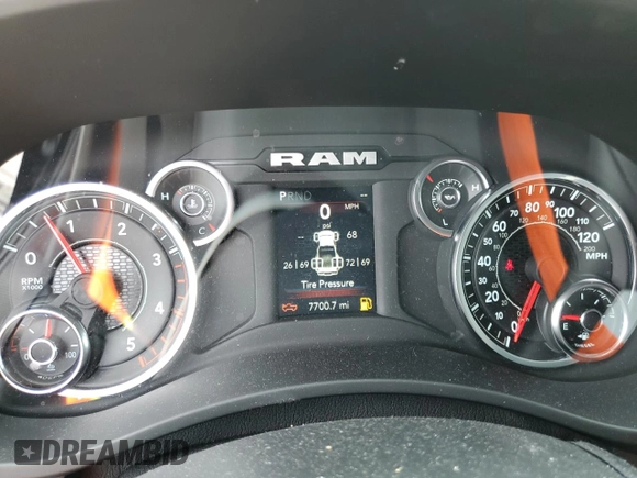 2024 Ram 3500 Tradesman with VIN 3C63RRGL3RG271822, listed as a Copart auction lot 73966914 with 7,700 mi miles and Clean Title. Bid and sale history available at carsss.com. Image 9.