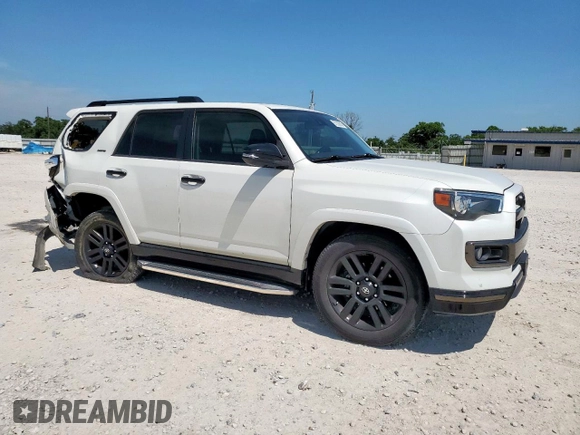 2020 Toyota 4Runner SR5 with VIN JTEZU5JR0L5220926, listed as a Copart auction lot 57238995 with 49,362 mi miles and Salvage title. Bid and sale history available at DreamBid. Image 4.