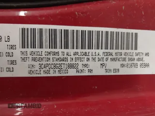 2014 Dodge Journey SXT with VIN 3C4PDCBG2ET188822, listed as a IAAI auction lot 41219215 with 174,053 mi miles. Bid and sale history available at carsss.com. Image 9.