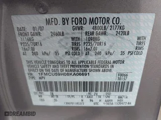 2008 Ford Escape Hybrid with VIN 1FMCU59H08KA06691, listed as a IAAI auction lot 42021967 with 221,067 mi miles. Bid and sale history available at carsss.com. Image 9.