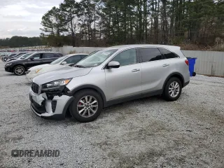2020 Kia Sorento LX V6 with VIN 5XYPGDA55LG613113, listed as a Copart auction lot 43574995 with 106,949 mi miles and Salvage Title. Bid and sale history available at carsss.com. Image 1.