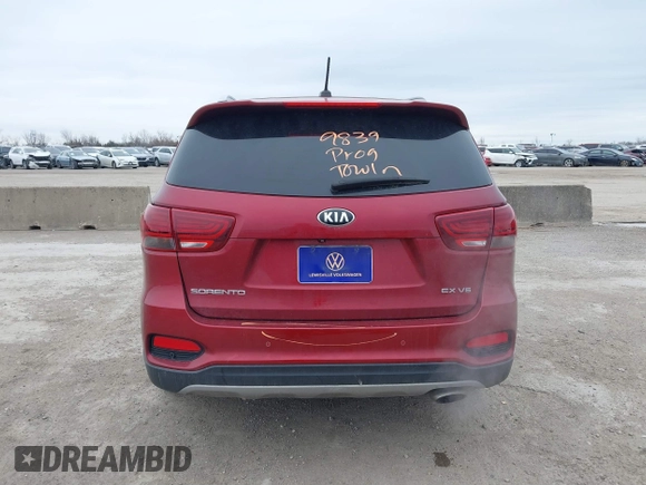 2020 Kia Sorento EX V6 with VIN 5XYPH4A5XLG710627, listed as a IAAI auction lot 41636638 with 166,073 mi miles. Bid and sale history available at carsss.com. Image 17.