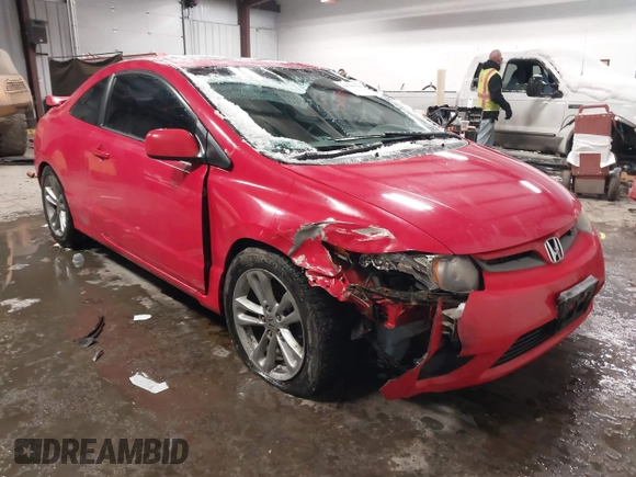 2008 Honda Civic Cpe Si with VIN 2HGFG21588H702281, listed as a IAAI auction lot 41583143 with 154,958 mi miles. Bid and sale history available at carsss.com. Image 1.