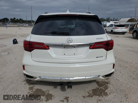 2019 Acura MDX Sport Hybrid w/Advance Pkg with VIN 5J8YD7H71KL000531, listed as a Copart auction lot 84648554 with 0 mi miles and Salvage Title. Bid and sale history available at carsss.com. Image 6.