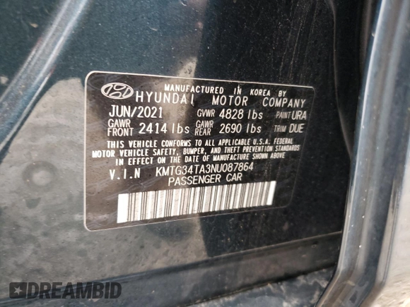 2022 Genesis G70 2.0T с VIN KMTG34TA3NU087864, выставлен на аукционе Copart как лот 51462885 с пробегом 20 213 миль миль и Списание • Salvage title. История ставок и продаж доступна на DreamBid. Изображение 12.