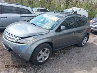 2005 Nissan Murano SE with VIN JN8AZ08T05W301823, listed as a IAAI auction lot 41956085 with 138,811 mi miles and . Bid and sale history available at DreamBid. Image 2.