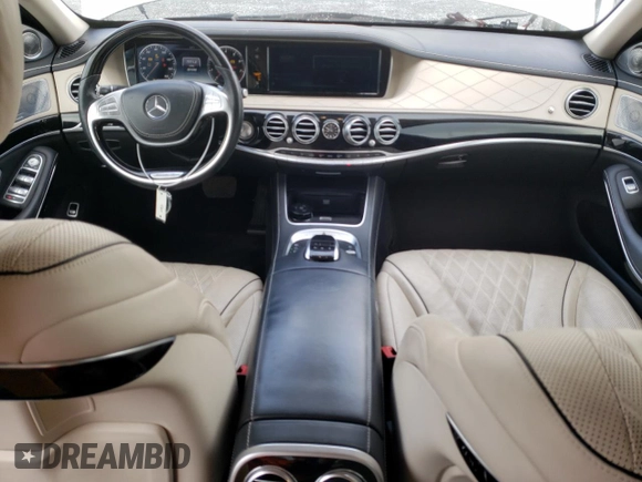 2016 Mercedes-Benz S with VIN WDDUX7GB7GA198194, listed as a Copart auction lot 44791945 with 281,590 mi miles and Salvage Title. Bid and sale history available at DreamBid. Image 8.