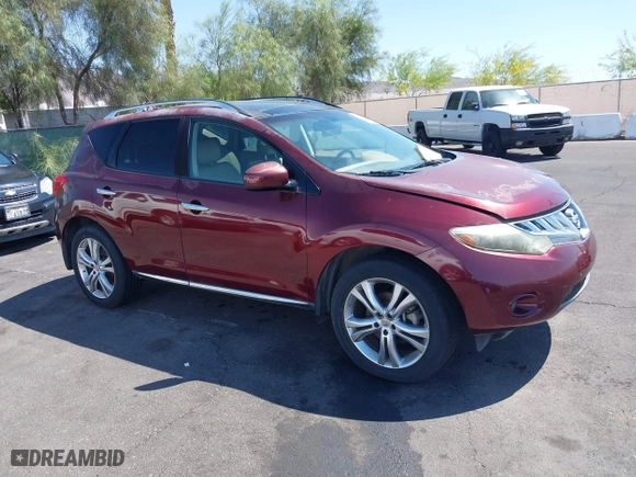 2009 Nissan Murano SL with VIN JN8AZ18W89W138151, listed as a IAAI auction lot 42053921 with 98,498 mi miles. Bid and sale history available at carsss.com. Image 1.