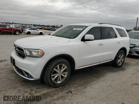 2016 Dodge Durango Limited with VIN 1C4RDHDGXGC340511, listed as a Copart auction lot 49607635 with 139,833 mi miles and Salvage Title. Bid and sale history available at carsss.com. Image 1.