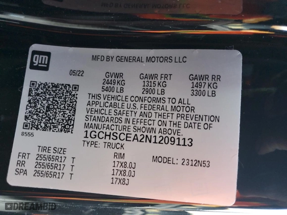 2022 Chevrolet Colorado 2WD LT with VIN 1GCHSCEA2N1209113, listed as a Copart auction lot 49269915 with 23,418 mi miles and Clean Title. Bid and sale history available at carsss.com. Image 12.
