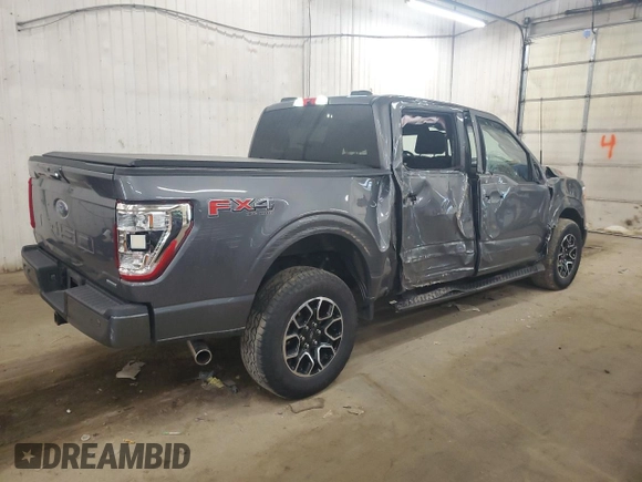 2022 Ford F-150 XL with VIN 1FTFW1E82NKF01075, listed as a Copart auction lot 51928525 with 45,342 mi miles and Salvage Title. Bid and sale history available at DreamBid. Image 3.