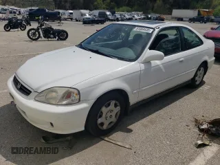 1999 Honda Civic EX with VIN 1HGEJ8240XL050635, listed as a Copart auction lot 51004435 with 185,104 mi miles and Salvage Title. Bid and sale history available at carsss.com. Image 1.