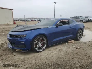 2021 Chevrolet Camaro 1SS with VIN 1G1FF1R74M0137357, listed as a Copart auction lot 43753225 with 0 mi miles and Salvage Title. Bid and sale history available at carsss.com. Image 1.