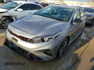 2023 Kia Forte GT-Line with VIN 3KPF54ADXPE576149, listed as a Copart auction lot 45337604 with 19,982 mi miles and Salvage Title. Bid and sale history available at carsss.com. Image 1.