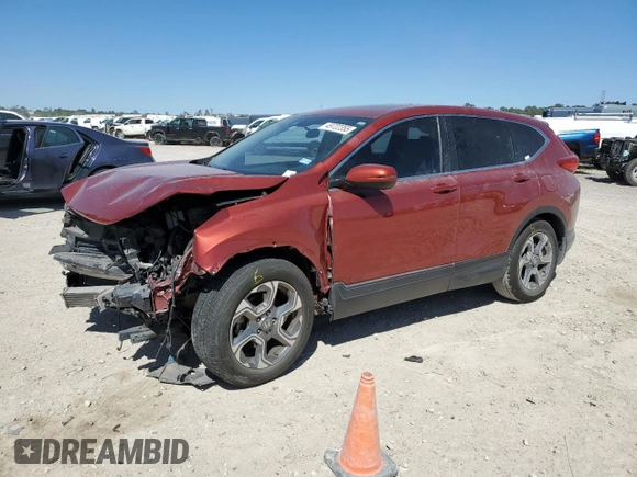 2017 Honda CR-V EX with VIN 2HKRW1H52HH519996, listed as a Copart auction lot 49722355 with 120,032 mi miles and Salvage Title. Bid and sale history available at carsss.com. Image 1.