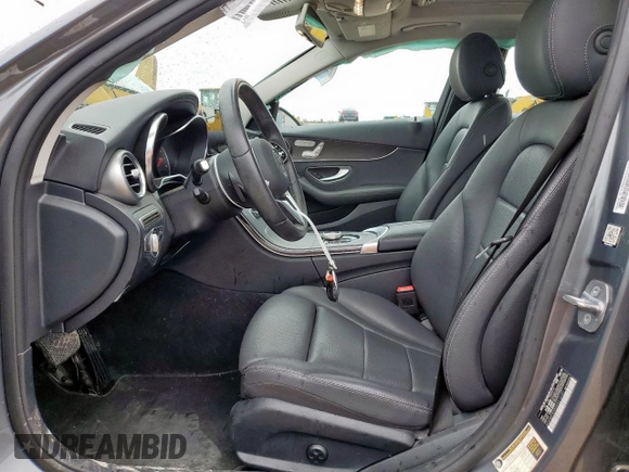 2019 Mercedes-Benz C 300 with VIN WDDWF8DB2KR516481, listed as a Copart auction lot 60709945 with 22,635 mi miles and Salvage title. Bid and sale history available at DreamBid. Image 7.