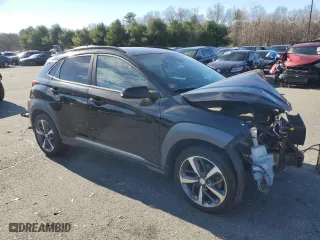 2018 Hyundai Kona Ultimate with VIN KM8K5CA58JU112671, listed as a Copart auction lot 81144064 with 0 mi miles and Salvage Title. Bid and sale history available at carsss.com. Image 4.