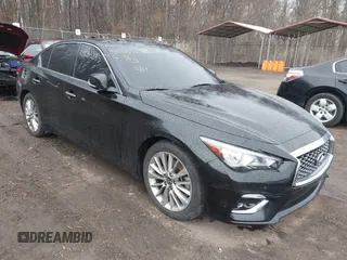 2021 Infiniti Q50 Luxe z VIN JN1EV7BP3MM707072, wystawiony jako IAAI lot #41685233 z przebiegiem 66 160 mil mil oraz . Historia ofert i sprzedaży dostępna na DreamBid. Obrazek 1.