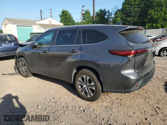 2023 Toyota Highlander L with VIN 5TDKDRAH7PS009775, listed as a Copart auction lot 61952625 with 55,475 mi miles and Salvage title. Bid and sale history available at DreamBid. Image 2.