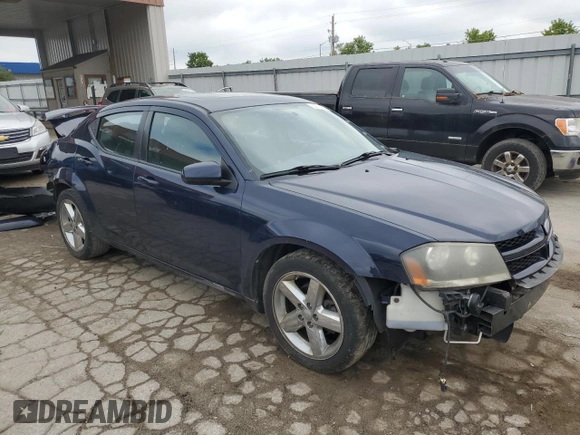 2013 Dodge Avenger SXT with VIN 1C3CDZCB5DN711788, listed as a Copart auction lot 58765155 with 144,510 mi miles and Salvage title. Bid and sale history available at DreamBid. Image 4.