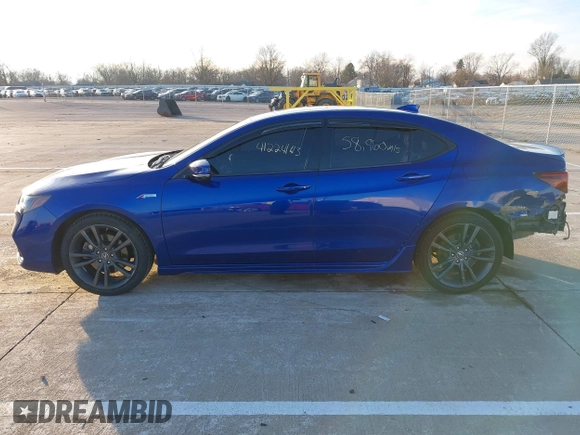 2019 Acura TLX w/A-Spec Pkg with VIN 19UUB1F6XKA000681, listed as a IAAI auction lot 41224143 with 58,960 mi miles. Bid and sale history available at carsss.com. Image 15.