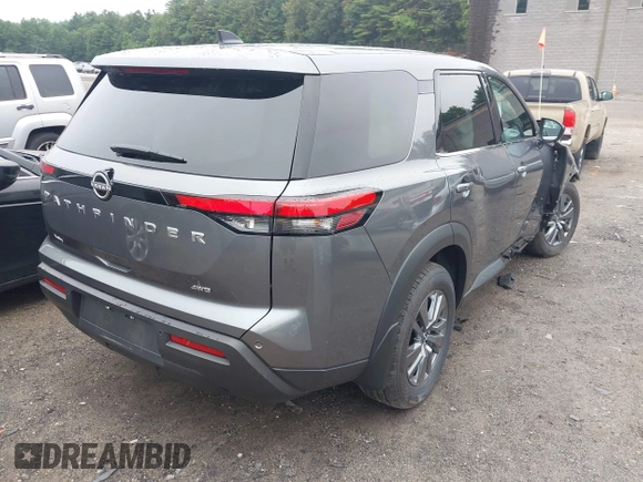 2024 Nissan Pathfinder S with VIN 5N1DR3AC7RC313345, listed as a IAAI auction lot 42663099 with 3,257 mi miles and . Bid and sale history available at DreamBid. Image 4.