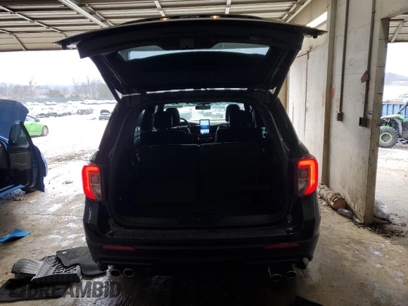 2023 Ford Explorer ST with VIN 1FM5K8GC8PGC22488, listed as a Copart auction lot 43020615 with 17,442 mi miles and Salvage Title. Bid and sale history available at carsss.com. Image 6.