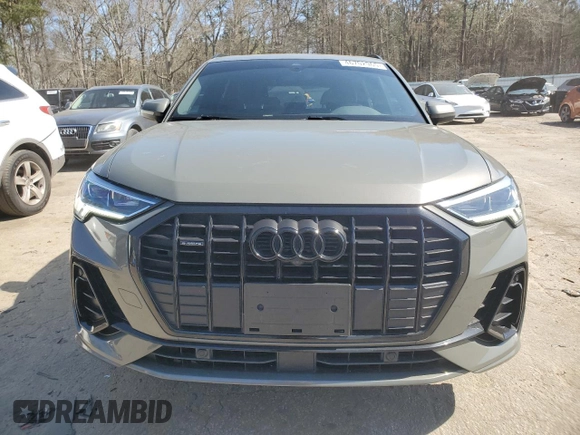 2021 Audi Q3 S line Premium Plus with VIN WA1EECF32M1028239, listed as a Copart auction lot 46702965 with 50,244 mi miles and Salvage Title. Bid and sale history available at carsss.com. Image 5.