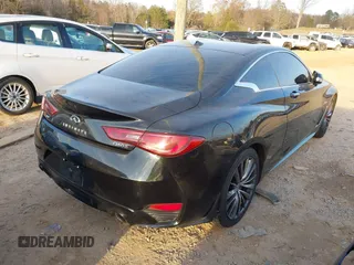 2017 Infiniti Q60 Red Sport 400 with VIN JN1FV7EL1HM700317, listed as a IAAI auction lot 41149036 with 76,654 mi miles and . Bid and sale history available at carsss.com. Image 4.