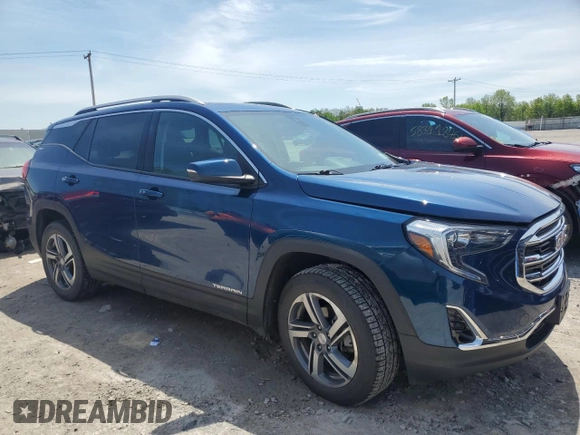 2020 GMC Terrain SLT with VIN 3GKALVEV0LL308813, listed as a Copart auction lot 58926985 with 77,826 mi miles and Salvage title. Bid and sale history available at DreamBid. Image 4.