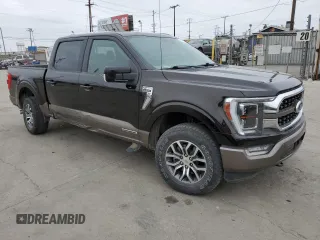 2021 Ford F-150 XL with VIN 1FTFW1ED4MFA04985, listed as a Copart auction lot 55450375 with 47,341 mi miles and Salvage Title. Bid and sale history available at carsss.com. Image 4.
