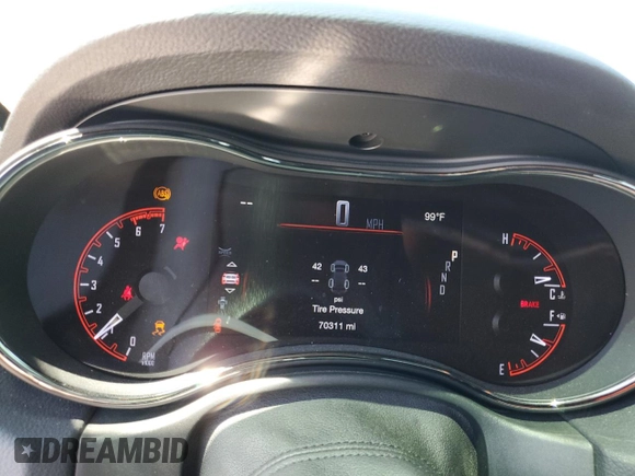 2020 Dodge Durango R/T with VIN 1C4SDHCTXLC441560, listed as a Copart auction lot 53210615 with 70,311 mi miles and Salvage title. Bid and sale history available at DreamBid. Image 9.