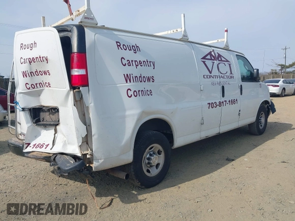 2017 Chevrolet Express Cargo Van with VIN 1GCZGHFG5H1349912, listed as a IAAI auction lot 41638800 with 126,262 mi miles. Bid and sale history available at carsss.com. Image 4.