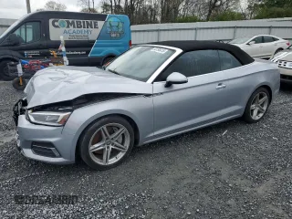 2018 Audi A5 Cabriolet Premium Plus z VIN WAUYNGF58JN006162, wystawiony jako Copart lot #50198415 z przebiegiem 90 379 mil mil oraz Czysty tytuł • Clean title. Historia ofert i sprzedaży dostępna na DreamBid. Obrazek 1.