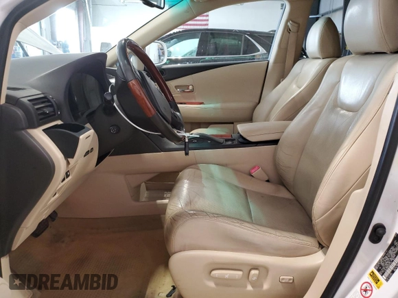 2010 Lexus RX 450h with VIN JTJBC1BAXA2401134, listed as a Copart auction lot 54424195 with 124,077 mi miles and Salvage Title. Bid and sale history available at DreamBid. Image 7.