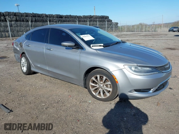 2015 Chrysler 200 C with VIN 1C3CCCCB7FN583055, listed as a IAAI auction lot 42062923 with 105,810 mi miles. Bid and sale history available at carsss.com. Image 1.