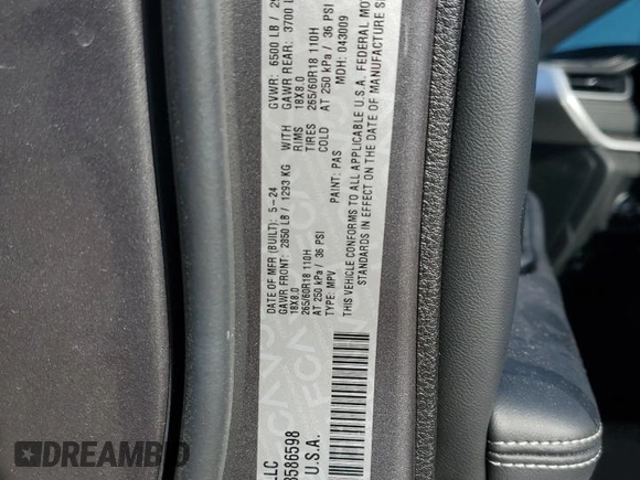 2024 Jeep Grand Cherokee Limited с VIN 1C4RJKBG8R8586598, выставлен на аукционе Copart как лот 54183065 с пробегом 4 962 миль миль и Списание • Salvage title. История ставок и продаж доступна на DreamBid. Изображение 13.